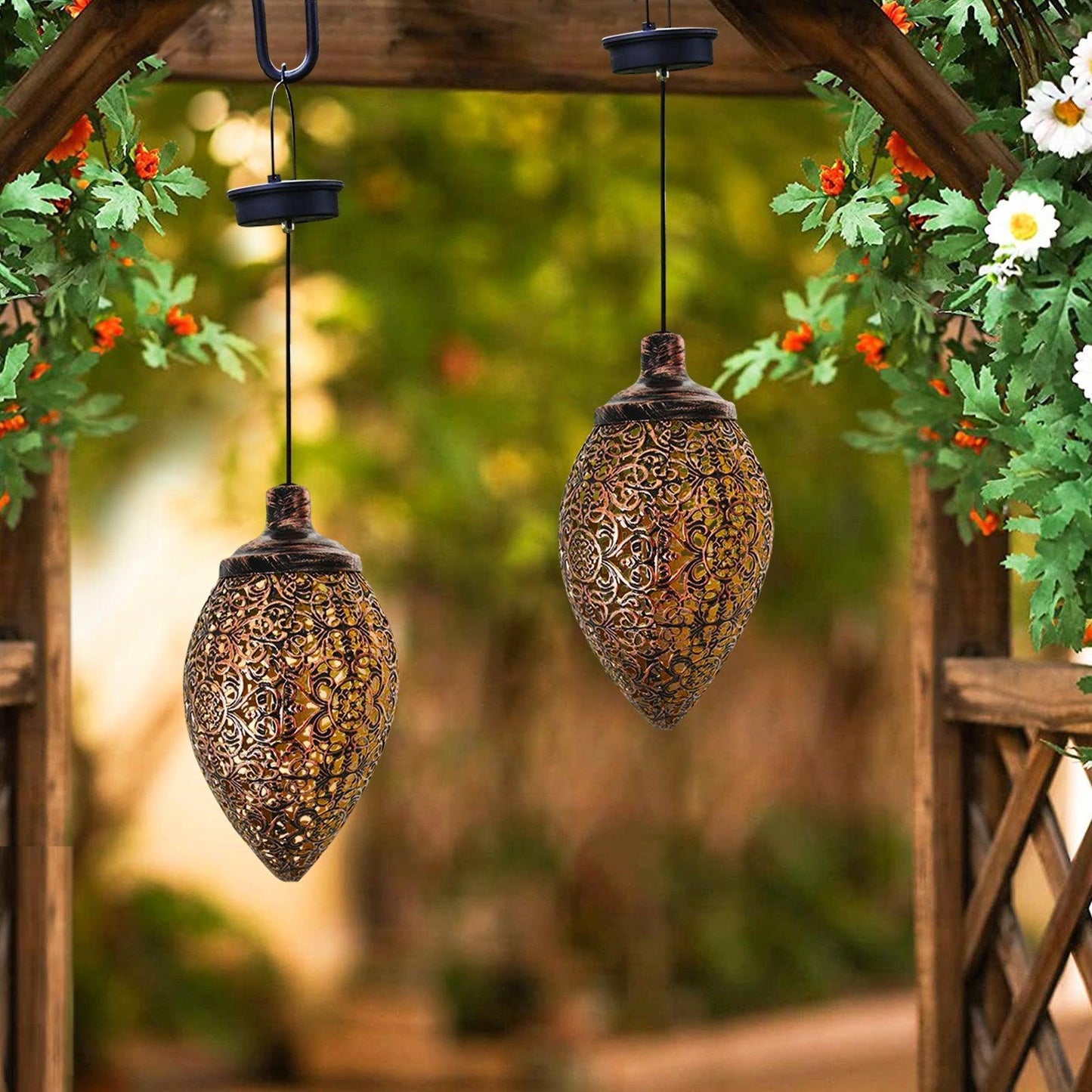 Solar Light LED Lantern Garland Waterproof Hanging Outdoor Fairy Light - Dealslust