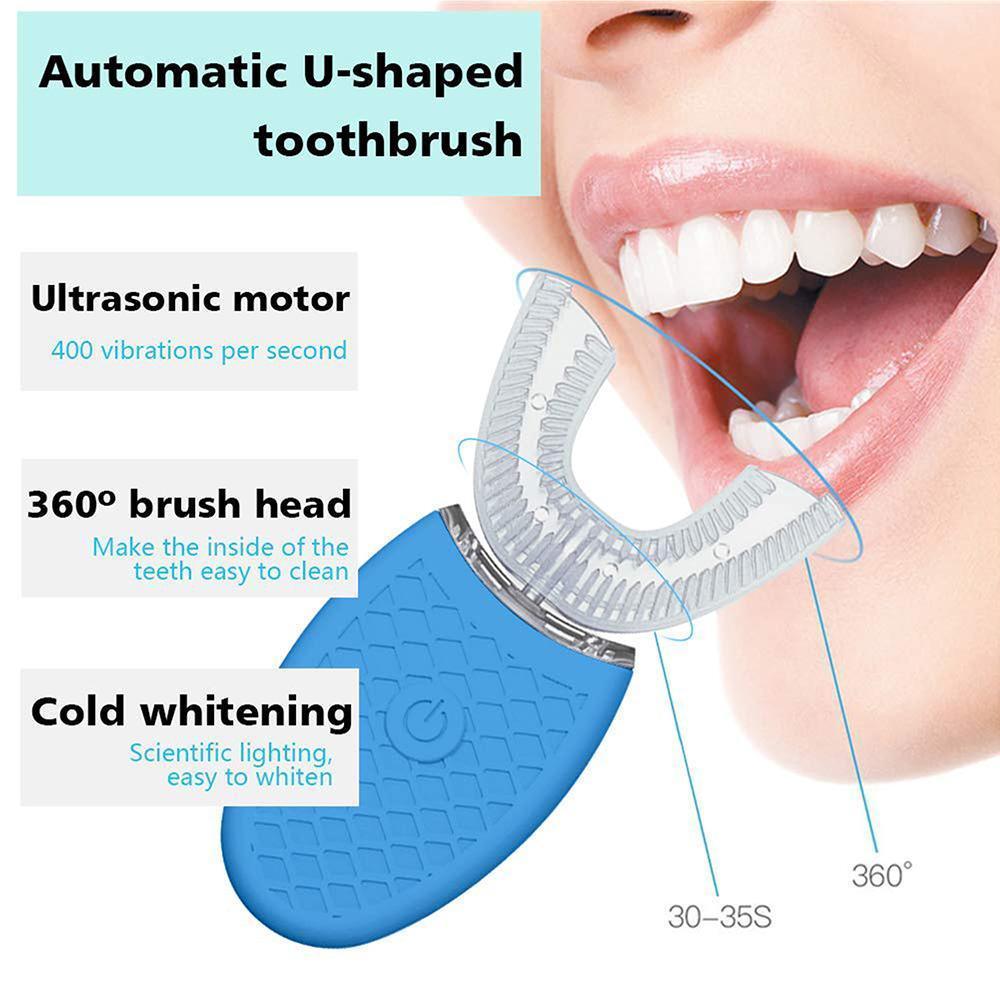 Silicone Electric Toothbrush 360° for Aldult Smart Automatic Whitening - Dealslust