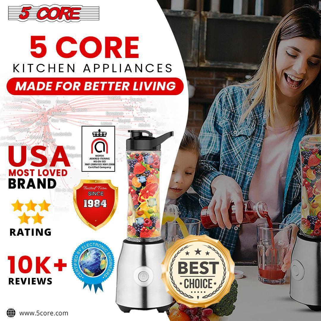 5 Core Portable Blenders For Kitchen 20 Oz Capacity 300W Personal - Dealslust
