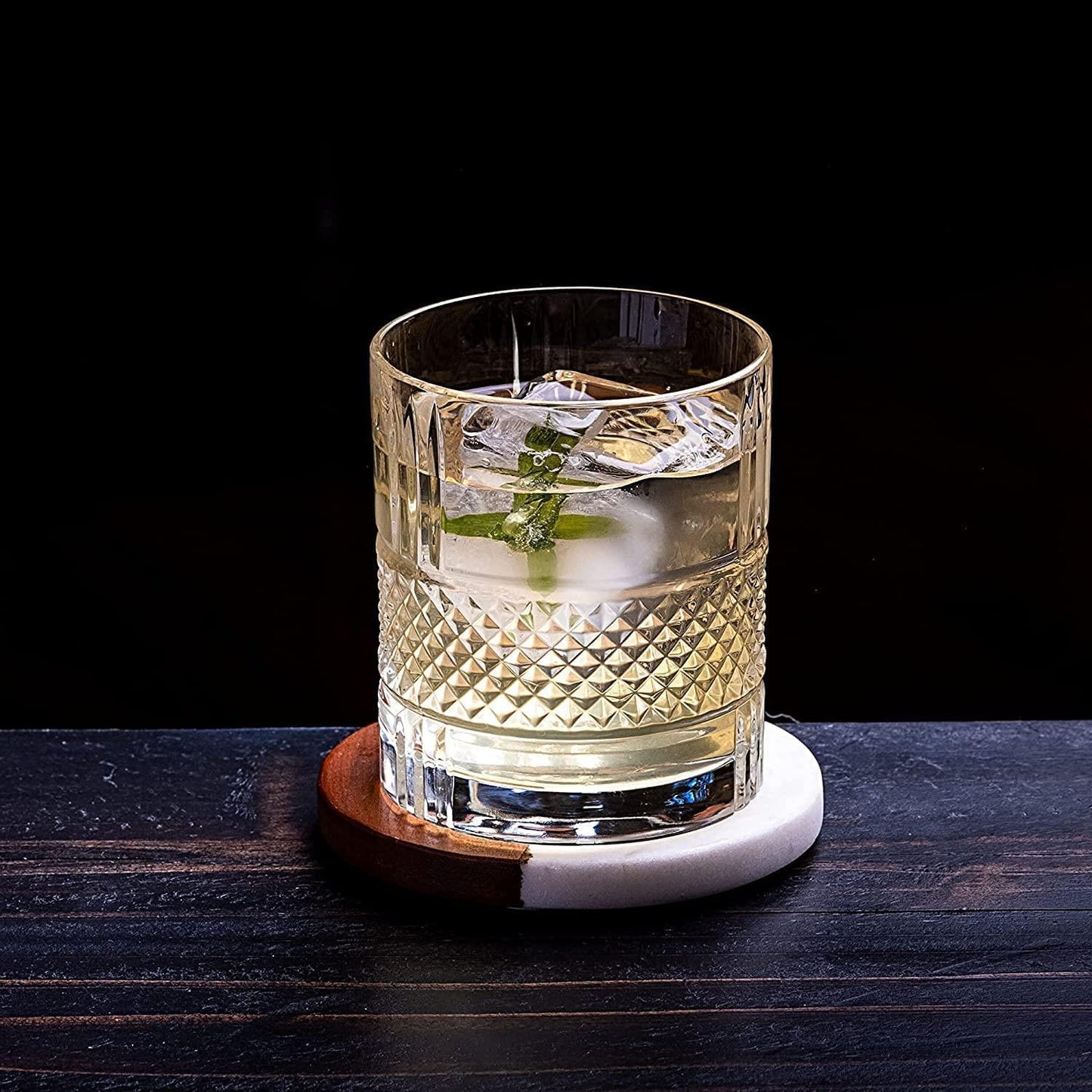 Whiskey Stones & Crystal Glass Gift Set - Reserve Tumbler (11.7oz) - Dealslust