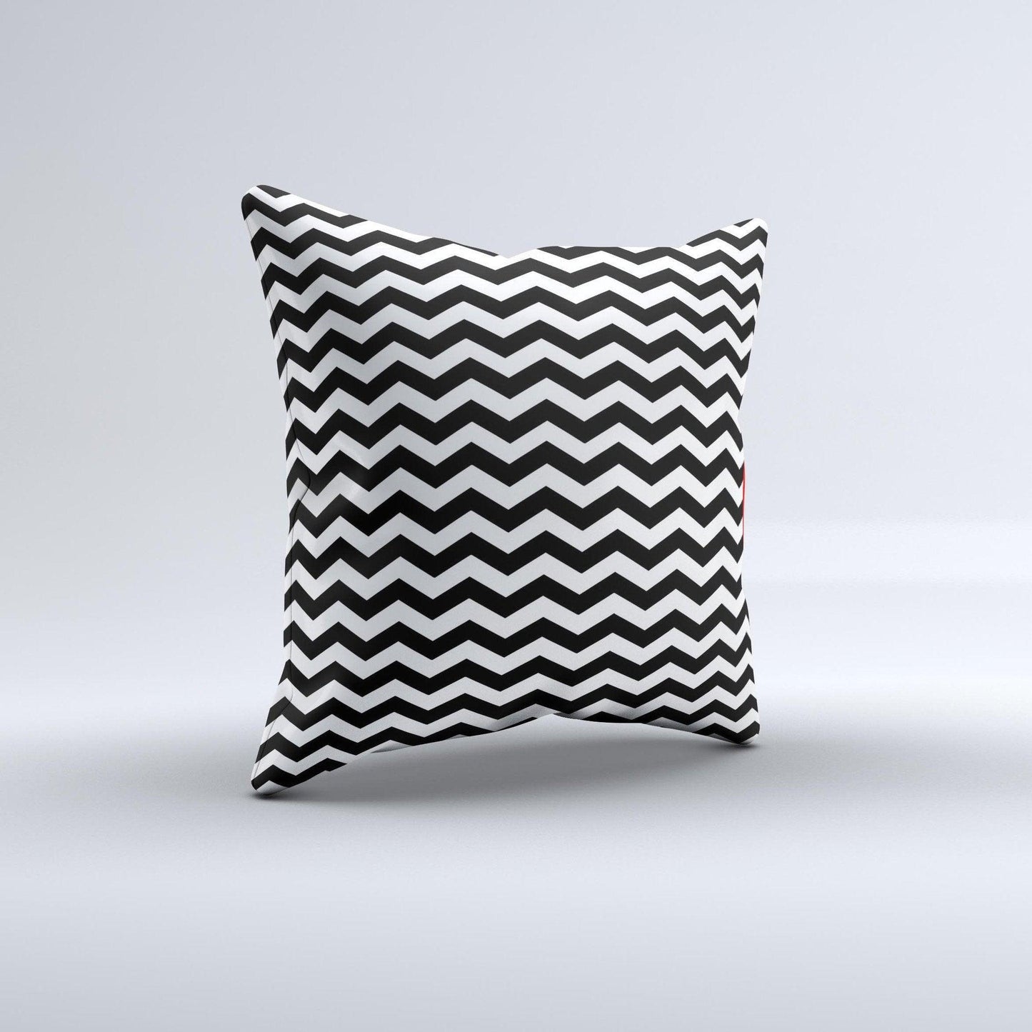 Black White Chevron Pattern V2 Ink-Fuzed Decorative Throw Pillow - Dealslust