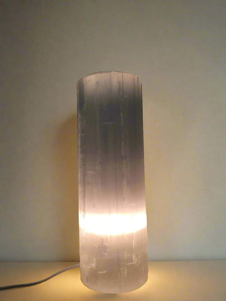 Selenite Crystal Flat Top Lamp - Dealslust
