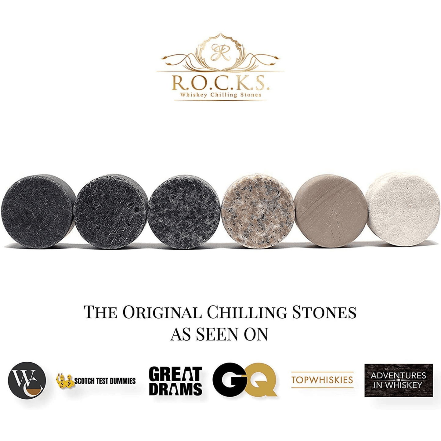 Whiskey Chilling Stones Gift Set With 2 Palm Crystal Glasses - Dealslust