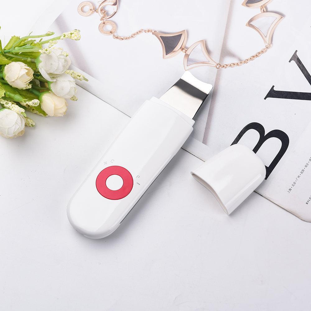 Ultrasonic Skin Scrubber Deep Cleaning EU Red - Dealslust