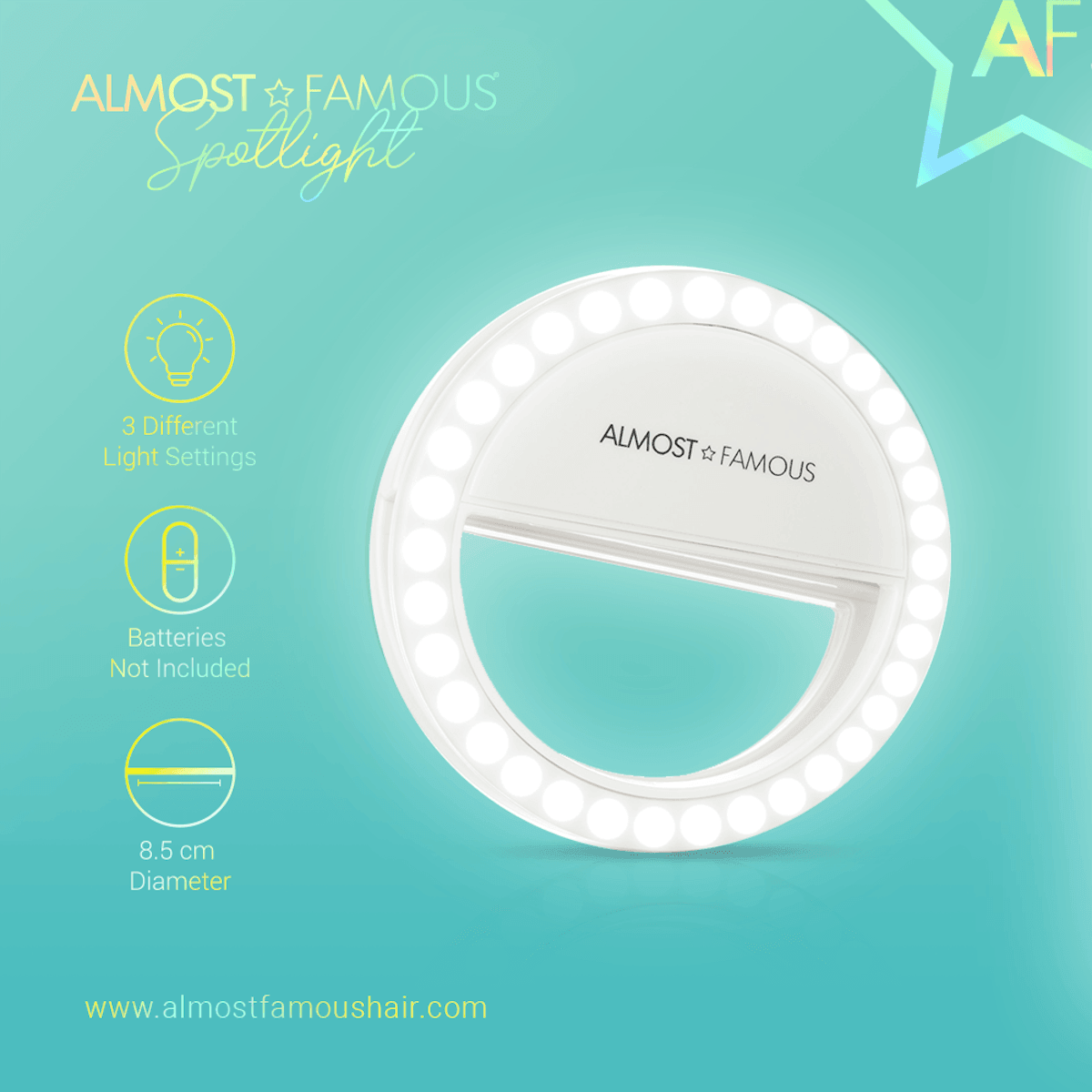 Almost Famous Spotlight Selfie Light β Black - Dealslust
