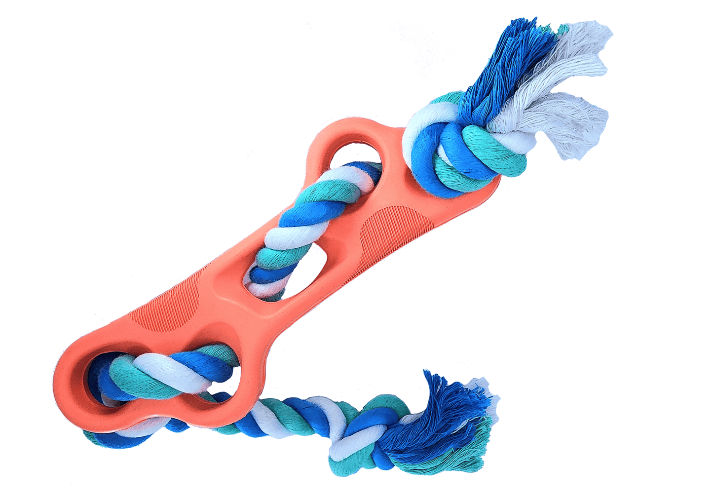 Rubber Bone Dog Chew Toy with Tug Rope -- Great for Active Dogs - Dealslust