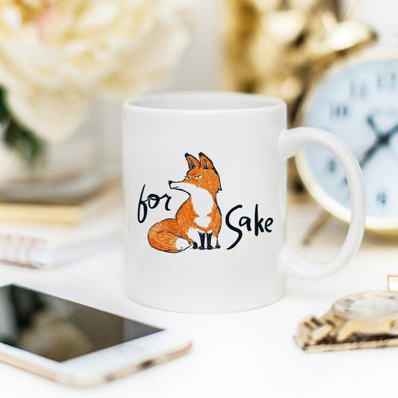For Fox Sake - Ceramic Coffee Mug - Fox Coffee - Dealslust