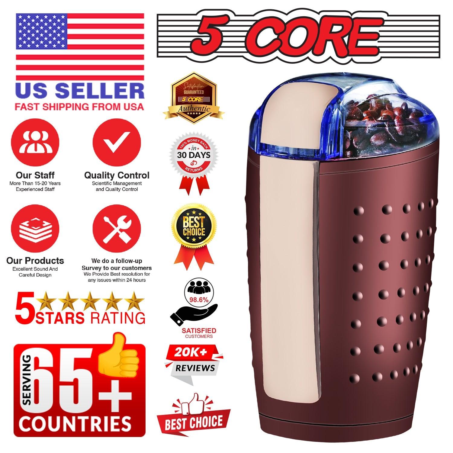 5 Core Coffee Grinder 85 Gram Capacity 150W Electric Bean Spice - Dealslust