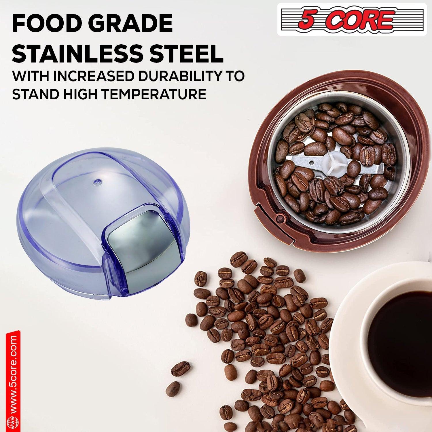 5 Core Coffee Grinder 85 Gram Capacity 150W Electric Bean Spice - Dealslust