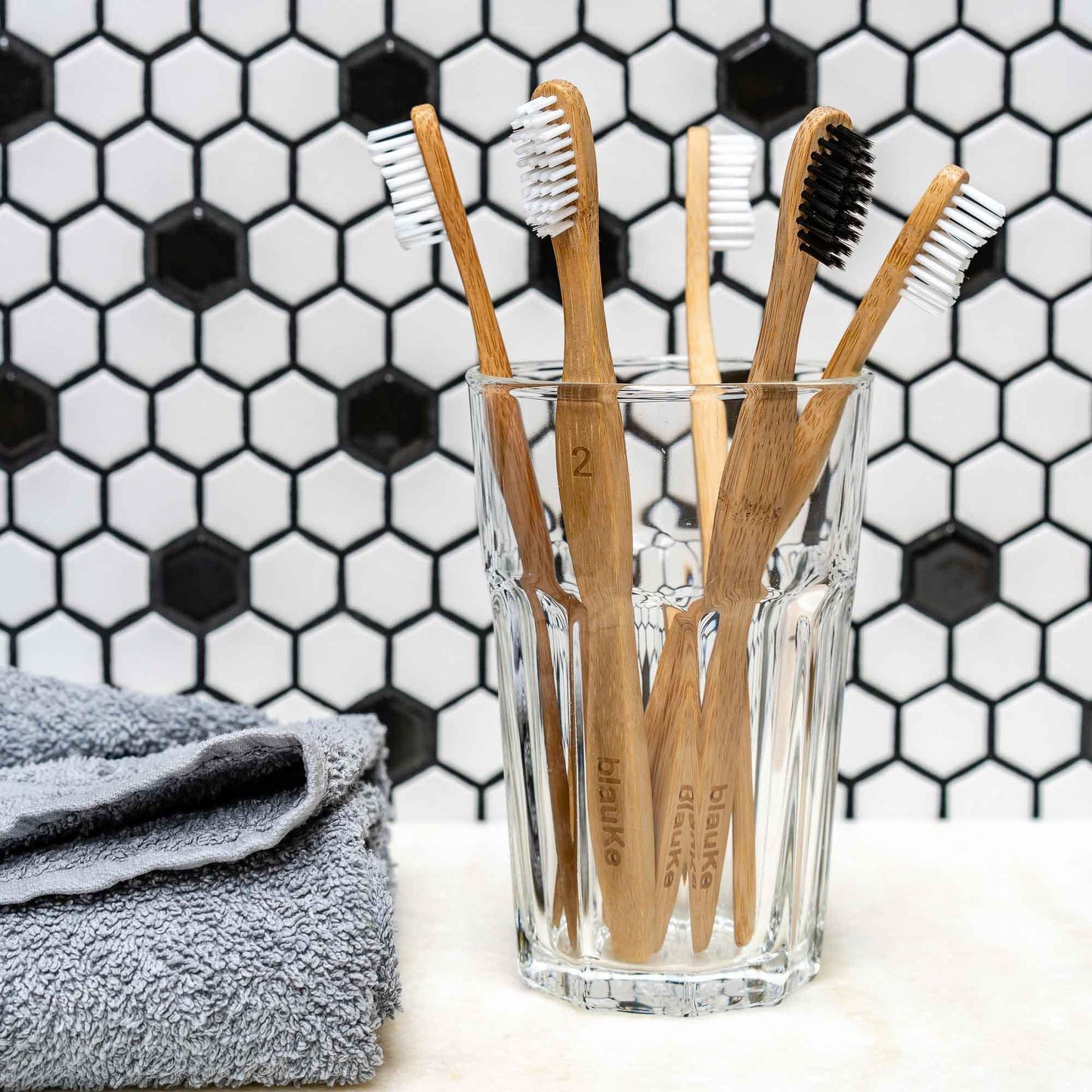 Bamboo Toothbrush Set 5-Pack - Bamboo Toothbrushes Medium Bristles - Dealslust