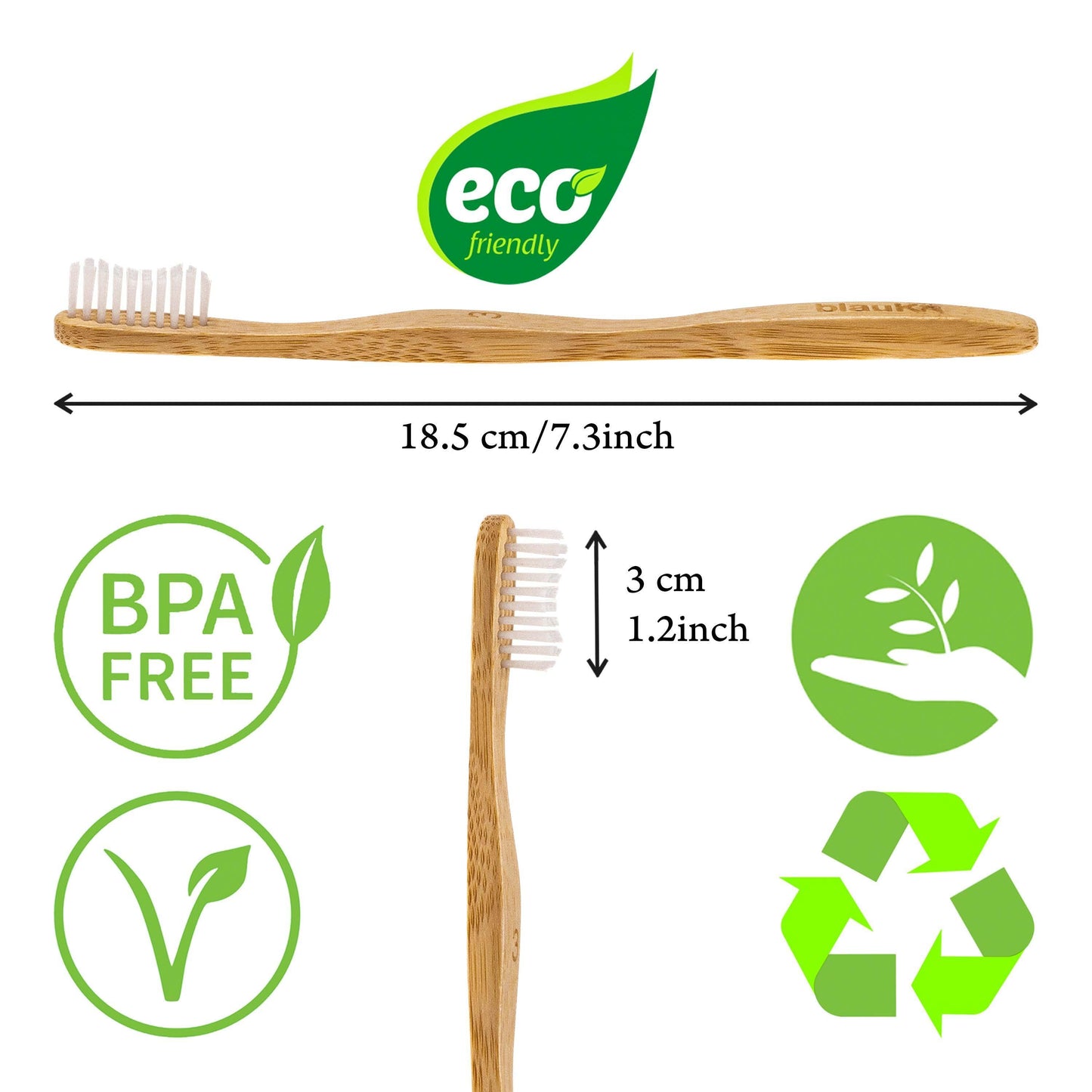 Bamboo Toothbrush Set 5-Pack - Bamboo Toothbrushes Medium Bristles - Dealslust