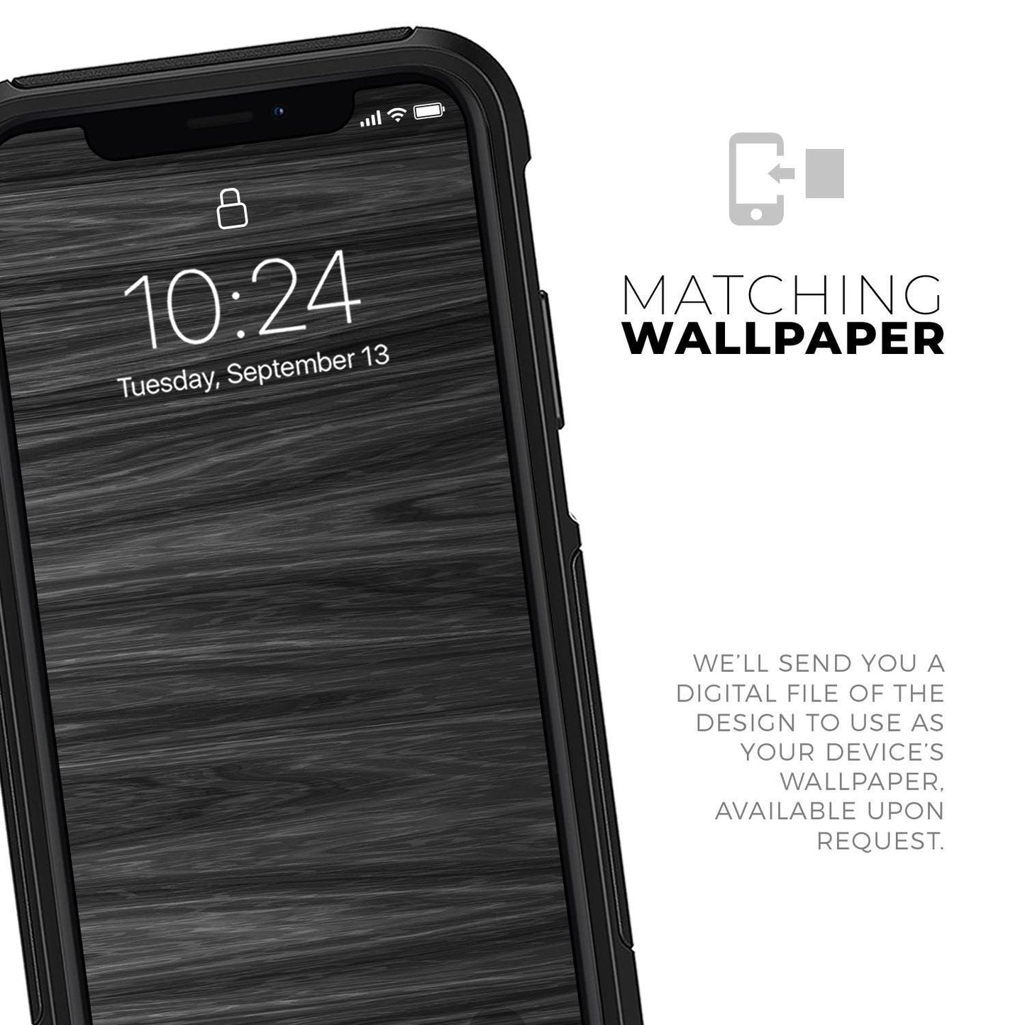 Dark Slate Wood - Skin Kit for the iPhone OtterBox Cases - Dealslust