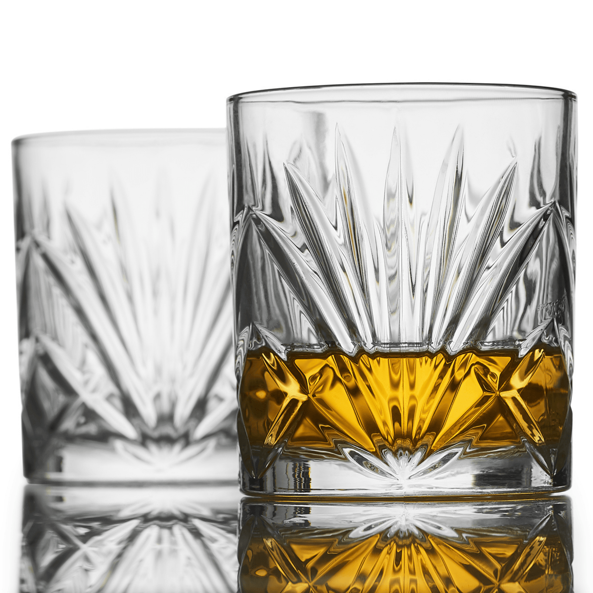 Whiskey Chilling Stones Gift Set With 2 Palm Crystal Glasses - Dealslust