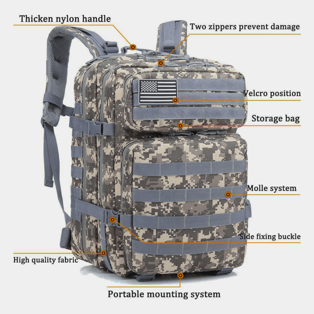 Tactical 45L Molle Rucksack Backpack - Dealslust