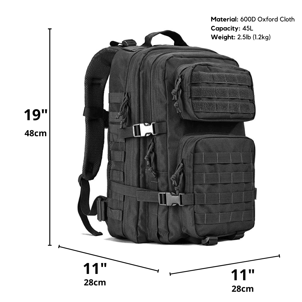 Tactical 45L Molle Rucksack Backpack - Dealslust