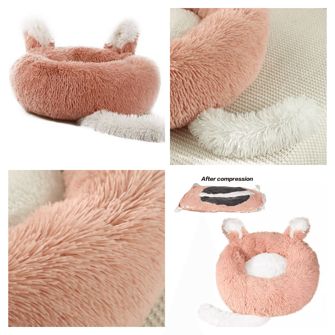 Fast Shipping Plush Pet Bed with Ears and Tail for Cats and Small Dogs - Dealslust