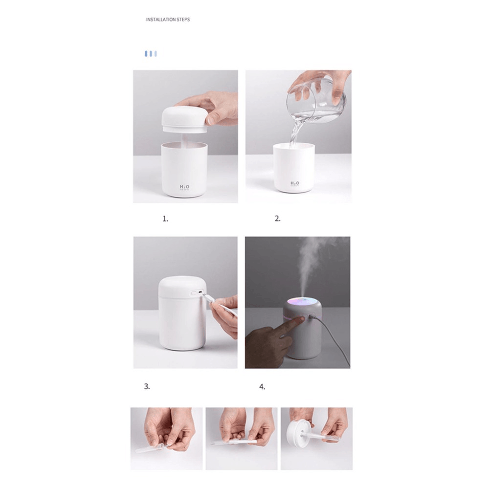 Portable Air Humidifier Aroma Essential Oil Diffuser for Car Home - Dealslust