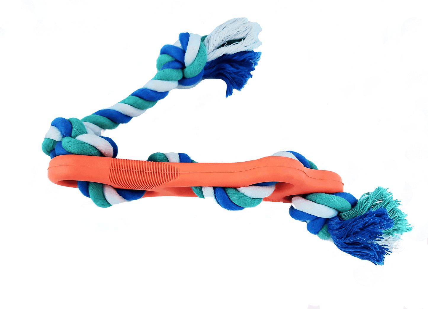 Rubber Bone Dog Chew Toy with Tug Rope -- Great for Active Dogs - Dealslust