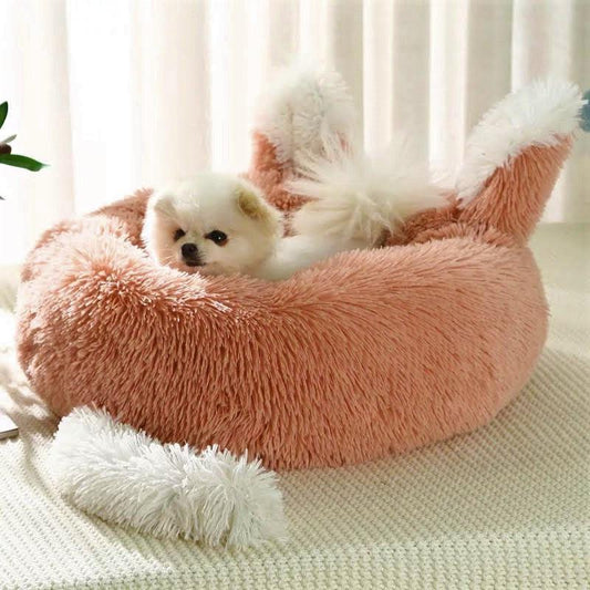 Fast Shipping Plush Pet Bed with Ears and Tail for Cats and Small Dogs - Dealslust