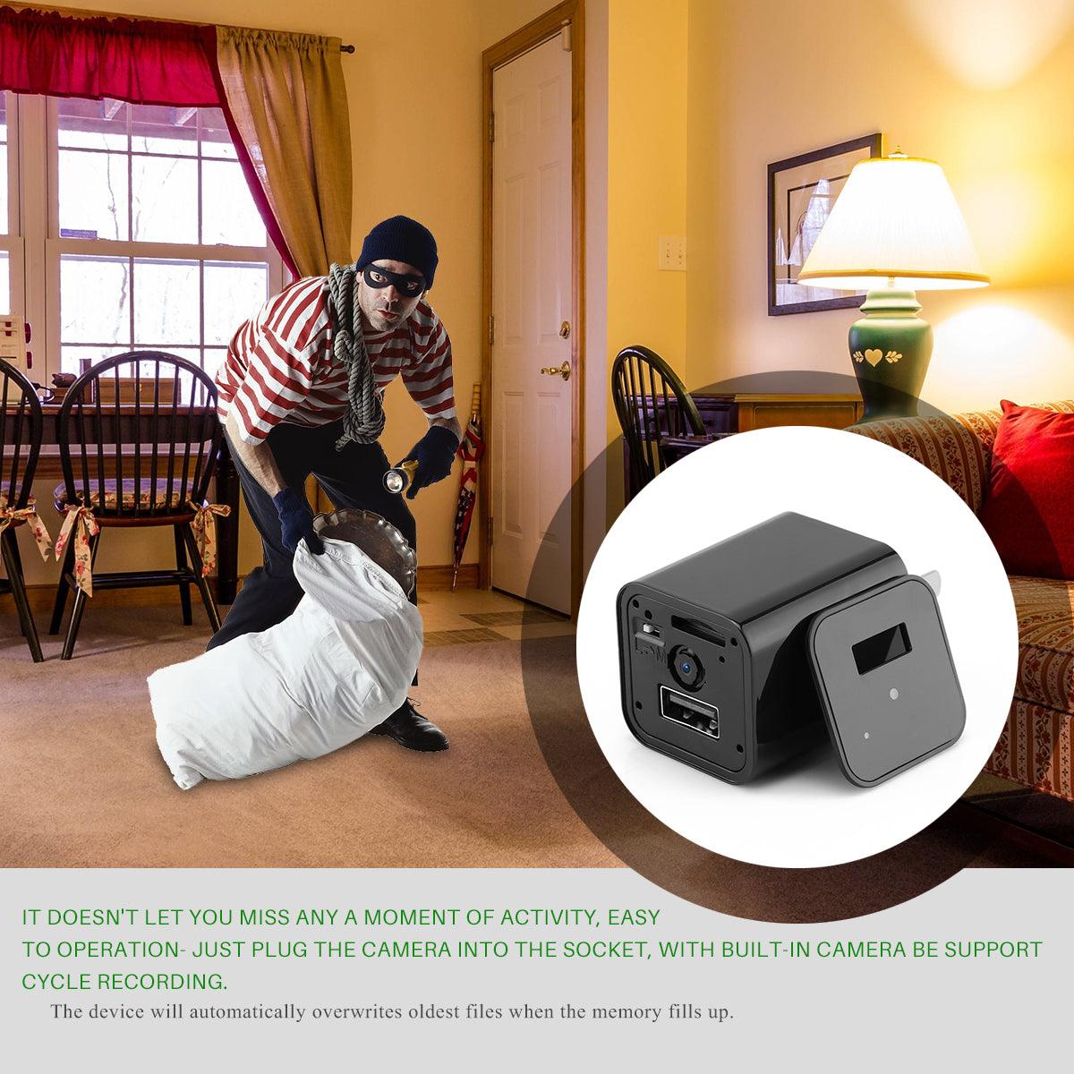 HD 1080P Hidden Camera USB Charger Home Security - Dealslust