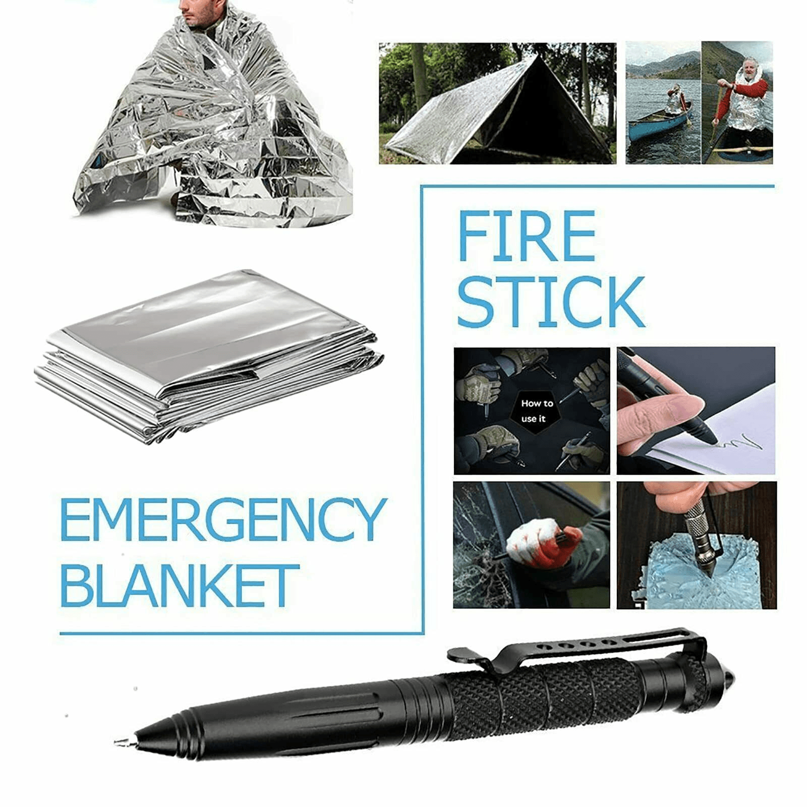 14 in 1 Outdoor Emergency Survival Gear Kit Camping Tactical Tools - Dealslust