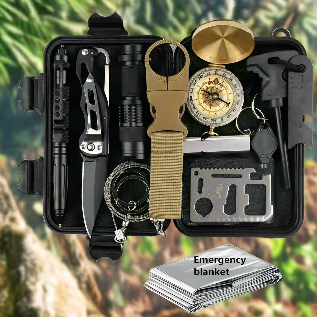 14 in 1 Outdoor Emergency Survival Gear Kit Camping Tactical Tools - Dealslust