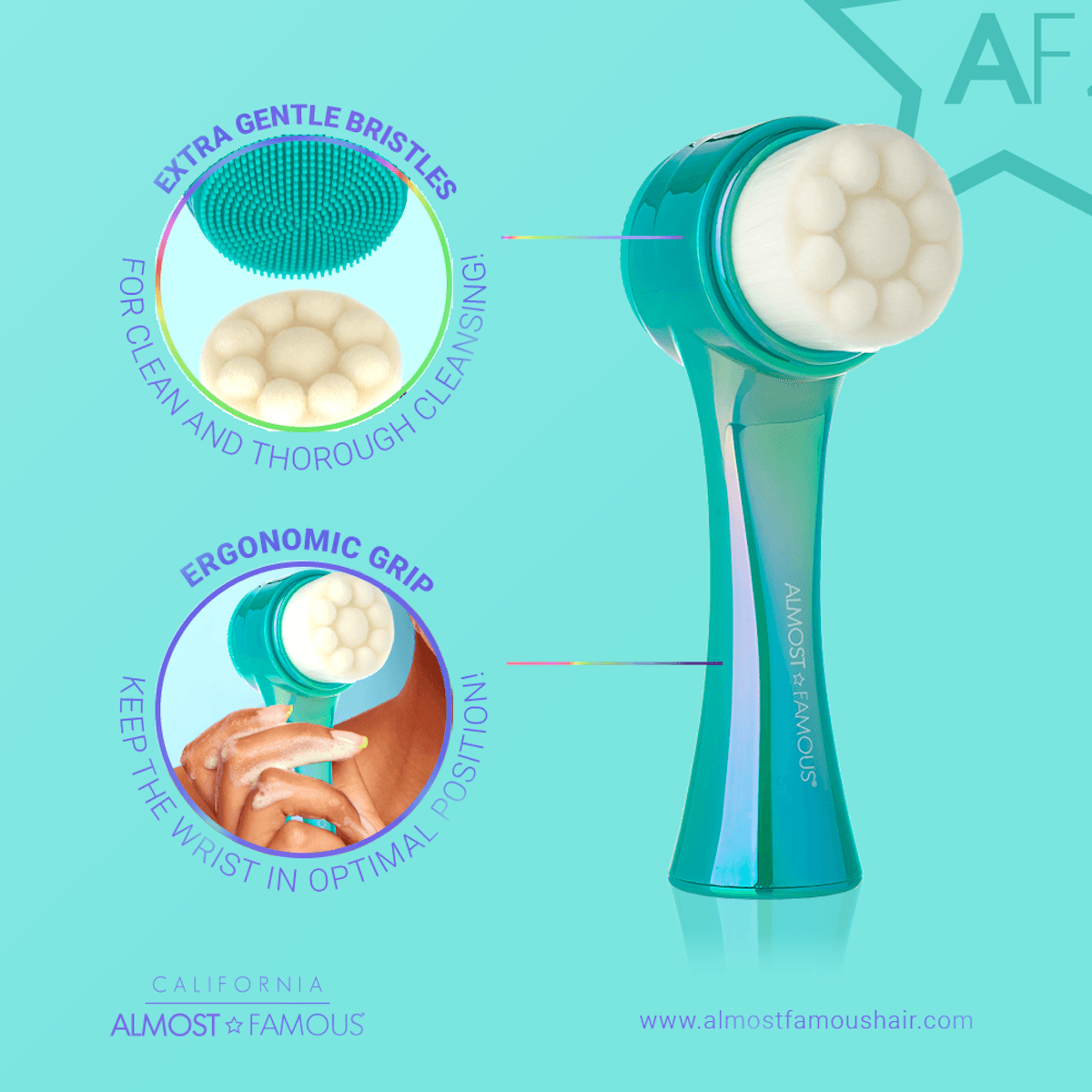 Almost Famous "Clean Freak" 2in1 Exfoliator Brush - Dealslust