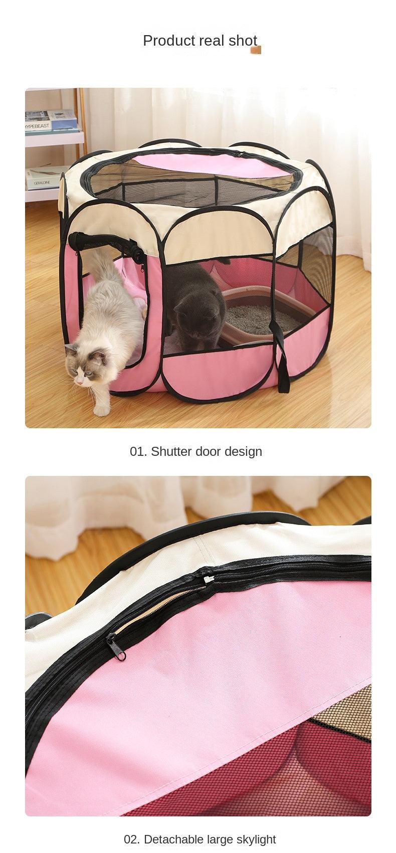 Large 44.9x 44.9x 22.8 Portable Foldable Pet Playpen Kennel House - Dealslust