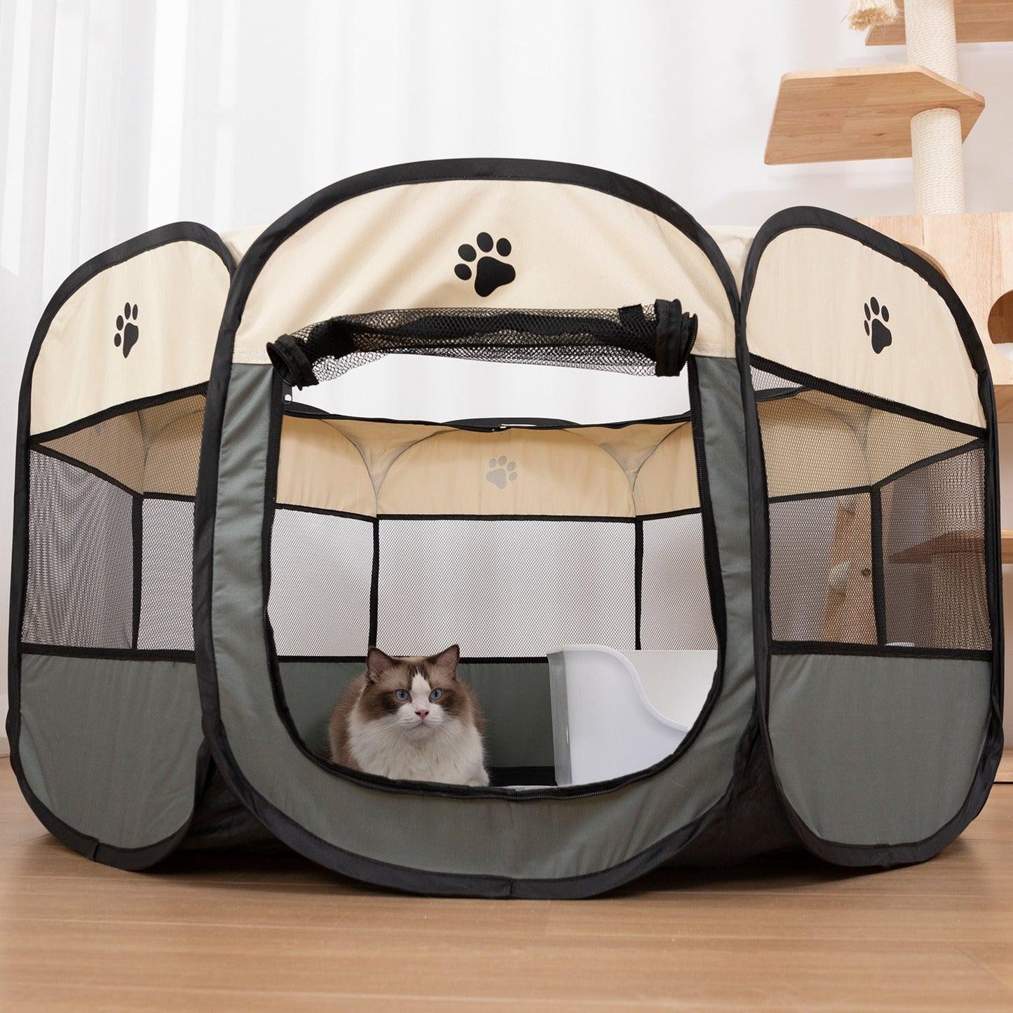 Large 44.9x 44.9x 22.8 Portable Foldable Pet Playpen Kennel House - Dealslust