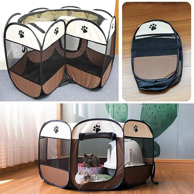 Large 44.9x 44.9x 22.8 Portable Foldable Pet Playpen Kennel House - Dealslust