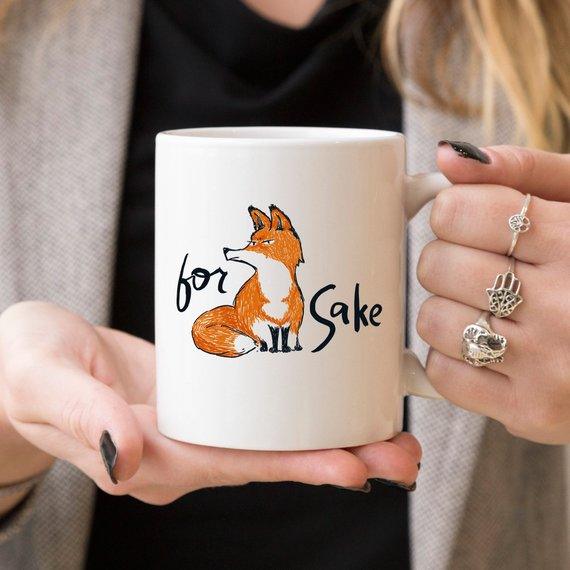 For Fox Sake - Ceramic Coffee Mug - Fox Coffee - Dealslust