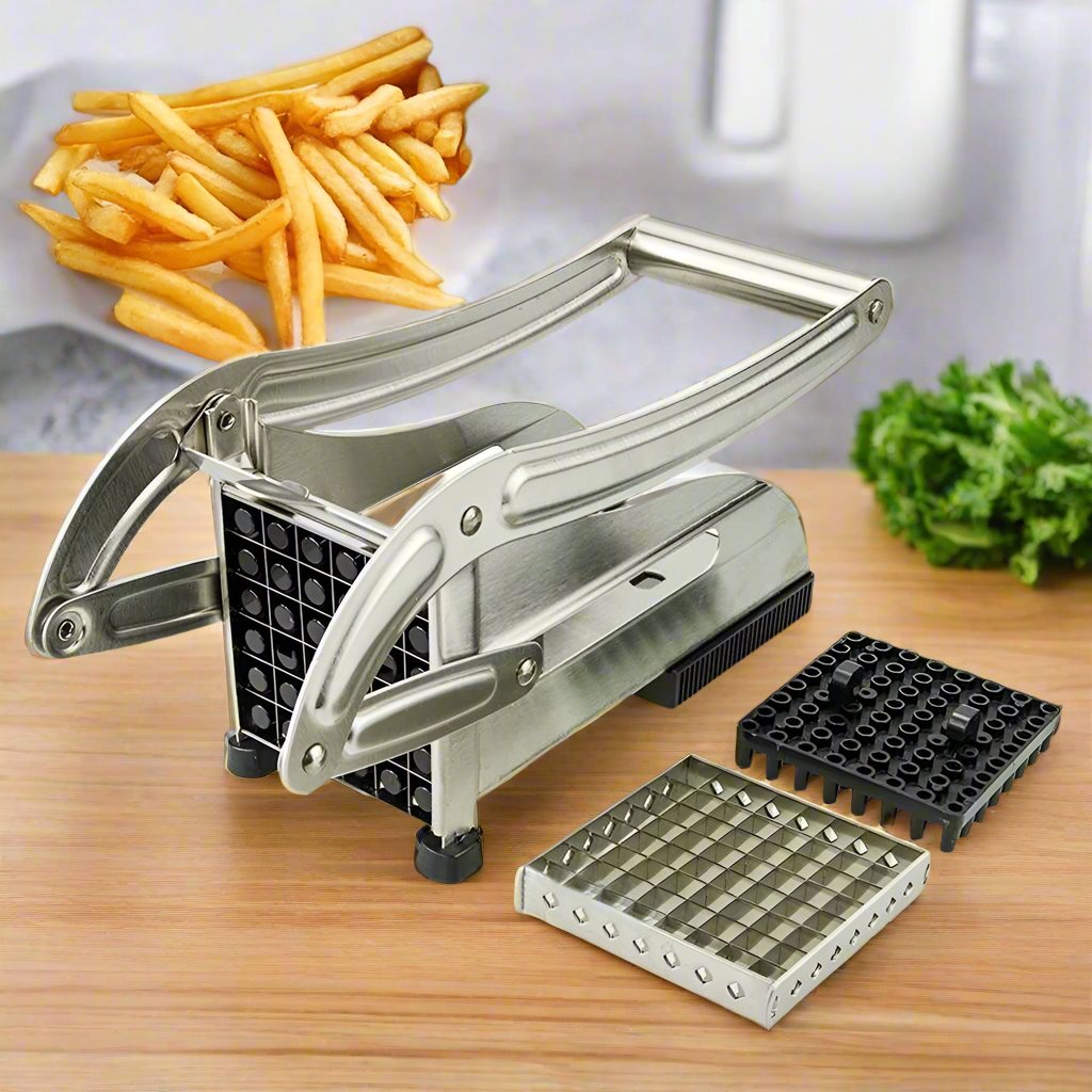 Stainless Steel French Fries and Potato Cutter with 2 Different Blades