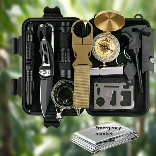 14 in 1 Outdoor Emergency Survival And Safety Gear Kit Camping - Dealslust